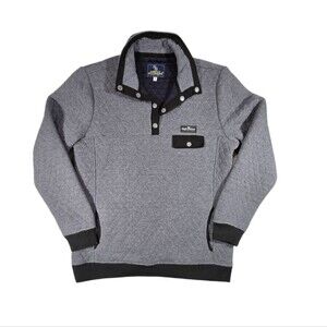 Simply Southern Quilted Lilac Grey Pullover Sweater sz XL